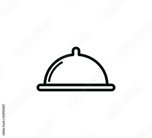 Hand tray icon vector logo design template