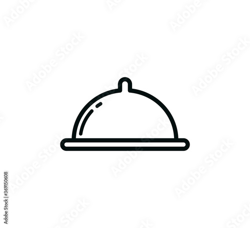 Hand tray icon vector logo design template