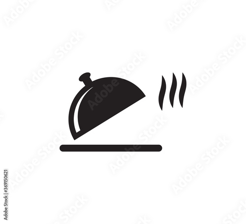Hand tray icon vector logo design template