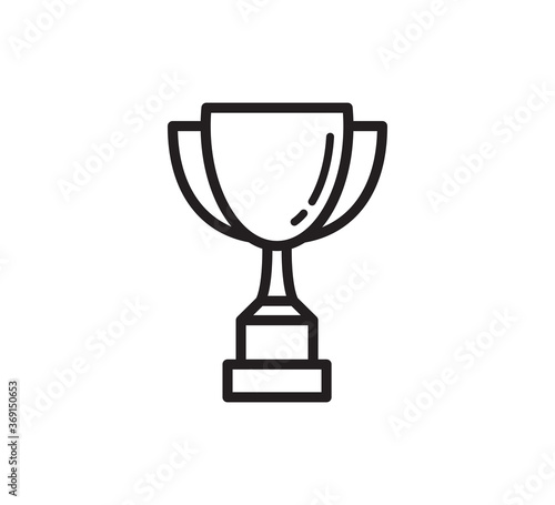 Trophy icon vector logo design template