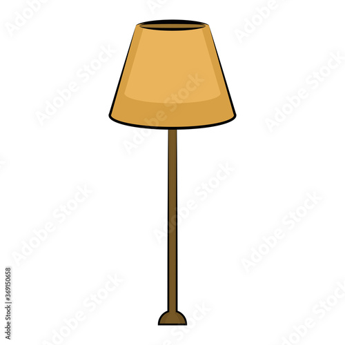 Floor lamp icon. Home decoration icon - Vector
