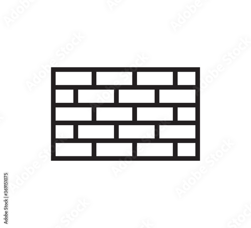 Wall icon vector logo design template