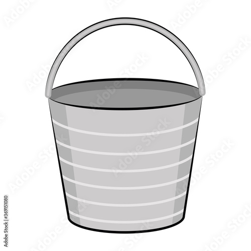 Gardening bucket icon. Garden tools icon - Vector