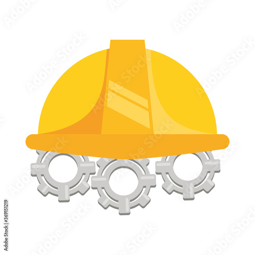 construction helmet tool with gears