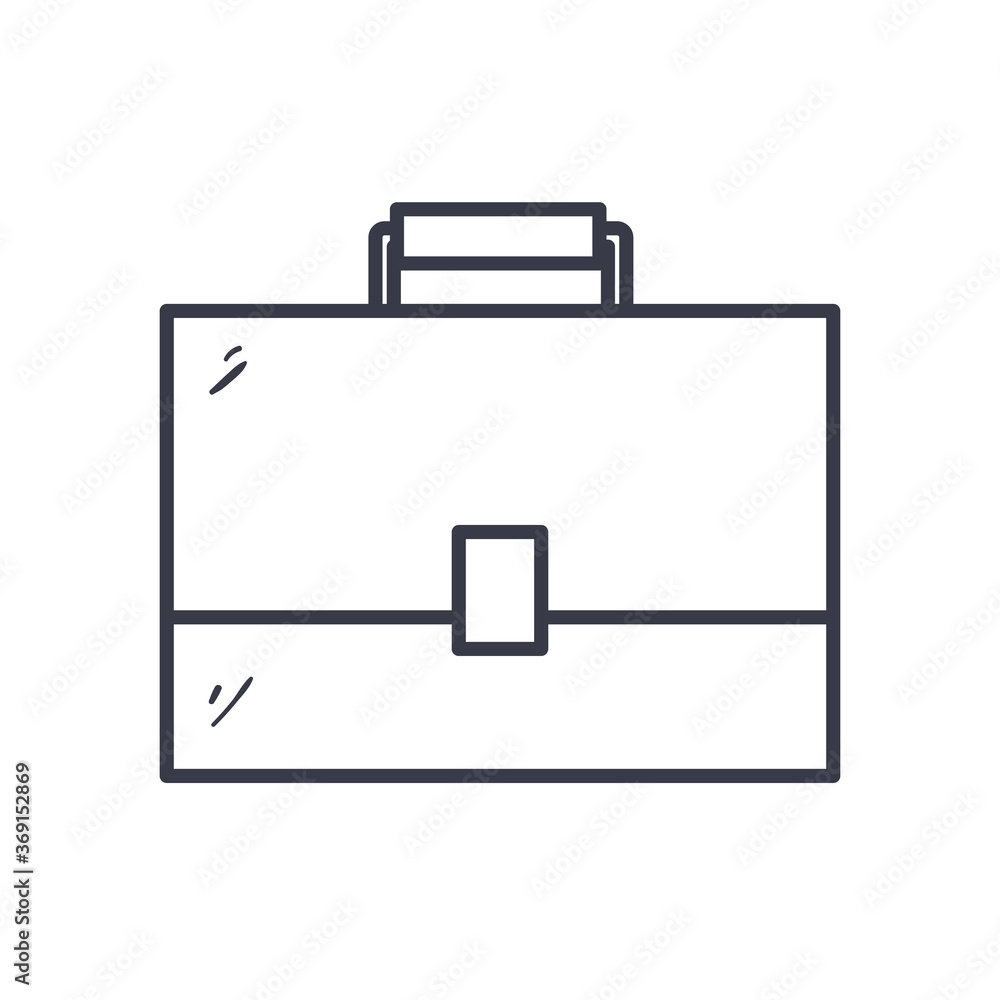 suitcase bag line style icon vector design suitcase bag line style icon vector design