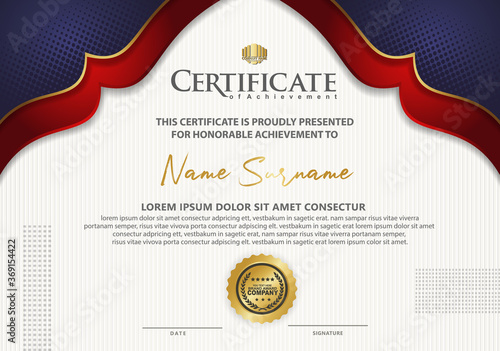 certificate template with luxury and texture pattern background