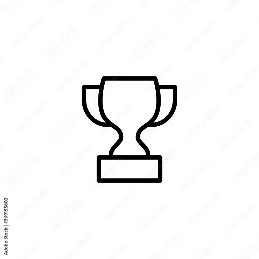 Trophy icon in black line style icon, style isolated on white background Trophy icon in black line style icon, style isolated on white background