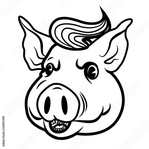 Cerdo logo escudo