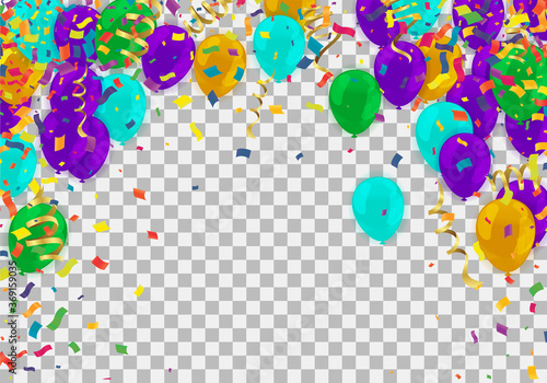 Balloons Card with use to present section label Discounts SALE Vector Illustration EPS 10