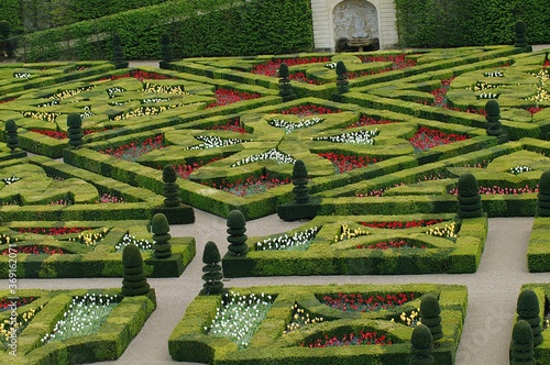 GARDEN OF VILLANDRY CASTLE, LOIRE VALLEY CASTLE, FRANCE photo