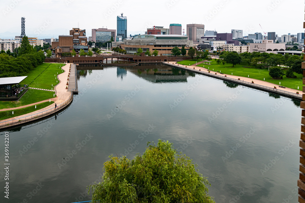 Fototapeta premium 運河の風景