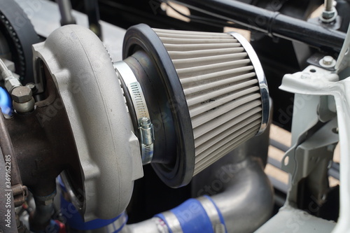 Картината върху платно Car's air filter intake