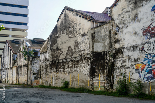 Ipoh, Malaysia - July 25th 2020 : Heritage trail one of the famous attraction in the old town of Ipoh, due its unique heritage buildings and street arts. photo