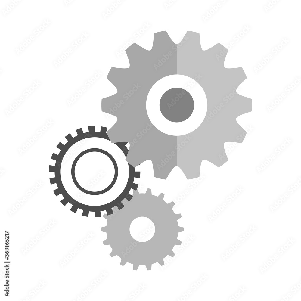 歯車のカラーイラストアイコン screw flat illustration vector icon