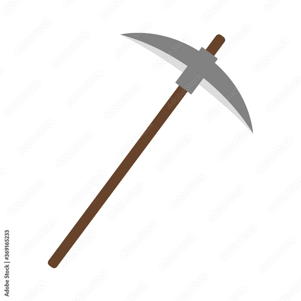 つるはしのカラーイラストアイコン Pickax Flat Illustration Vector Icon Stock Vector Adobe Stock
