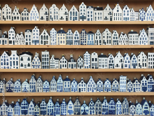 delft earthenware souvenir houses photo