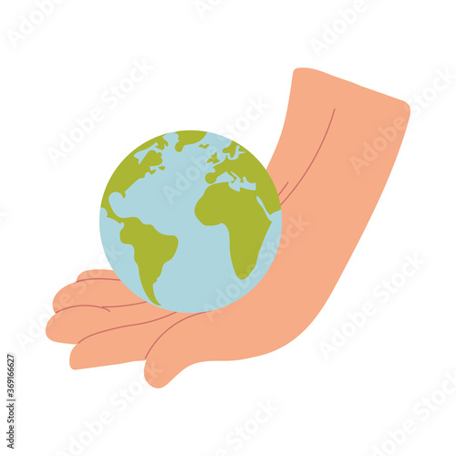 hands supporting the world and giving support