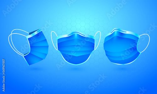  collection Realistic medical face mask.