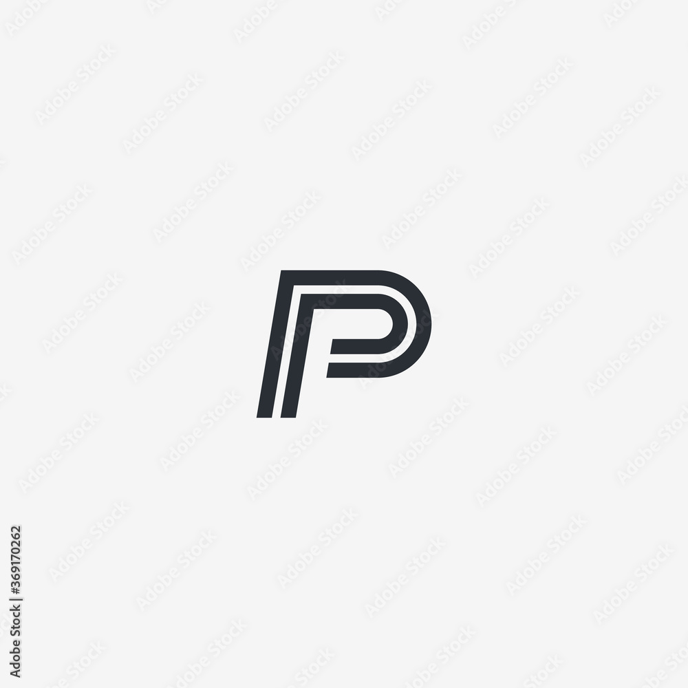 logo letter p with a simple design logo letter p with a simple design