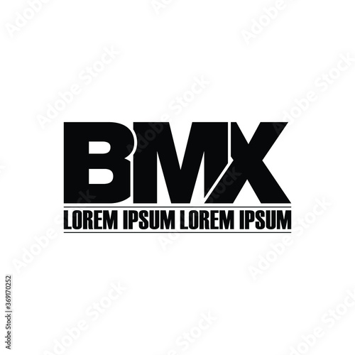 Letter BMX logo design vector