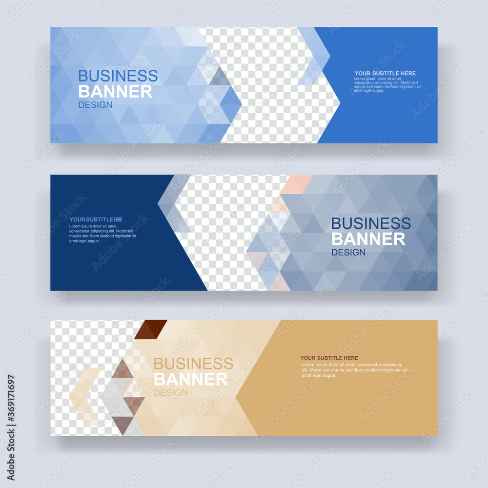 Fototapeta premium Template Colorful Triangle Background for promotion banner, ads, poster, cover.