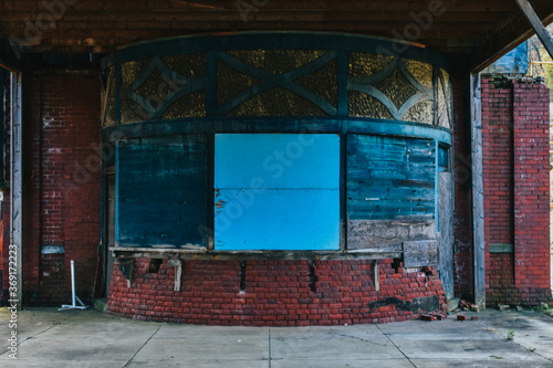An Abandoned Ticket Booth at a Train Station