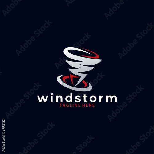 windstorm logo icon vector isolated