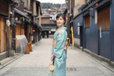 着物の女性　京都　祇園