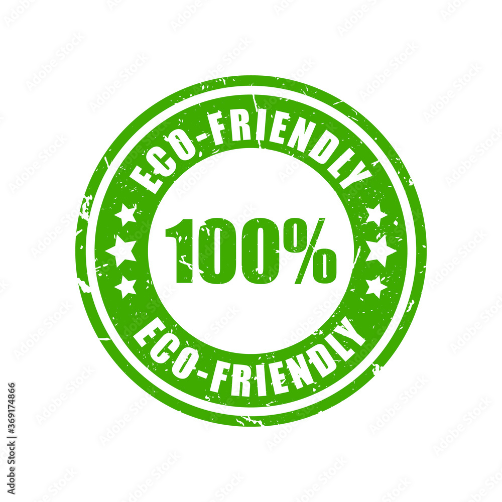 Vector Distressed Eco Friendly Stamp Vector Distressed Eco Friendly Stamp