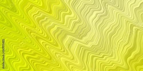 Light Green, Yellow vector texture with wry lines. Brand new colorful illustration with bent lines. Best design for your ad, poster, banner.