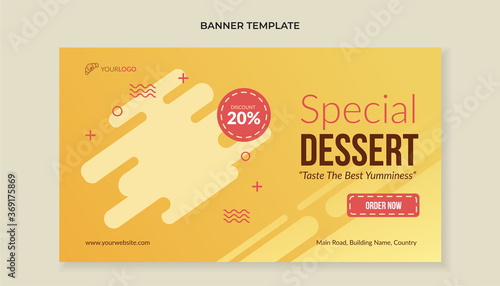 Special dessert food banner template