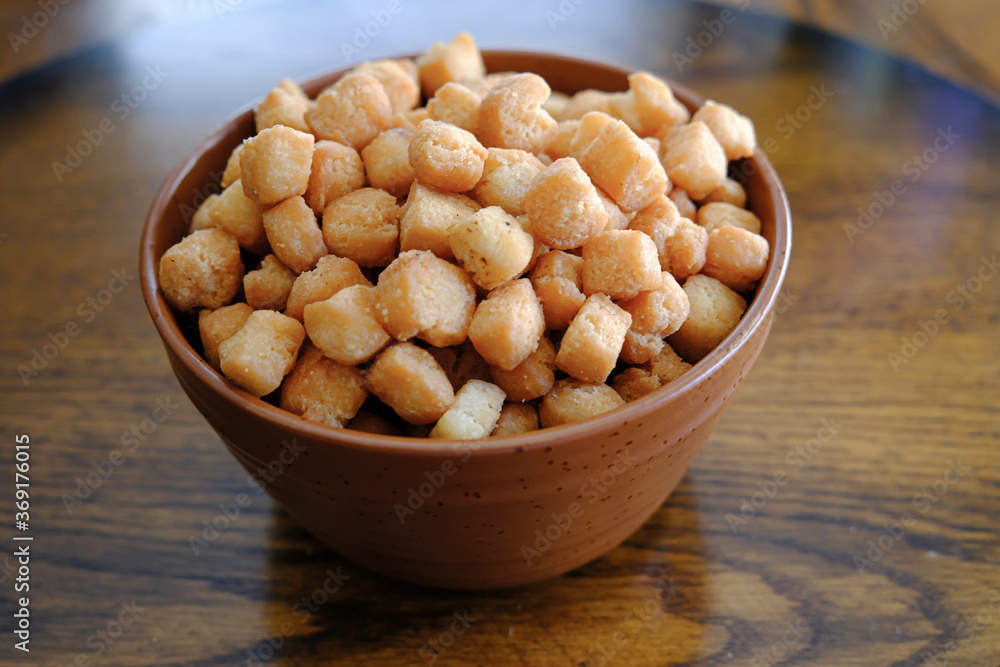 Nigerian Chin Chin Served in a bowl at home Nigerian Chin Chin Served in a bowl at home