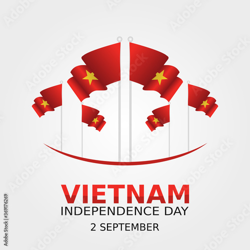 vector graphic of Vietnam independence day good for Vietnam independence day celebration. flat design. flyer design.flat illustration. national day. independence day. celebration.
