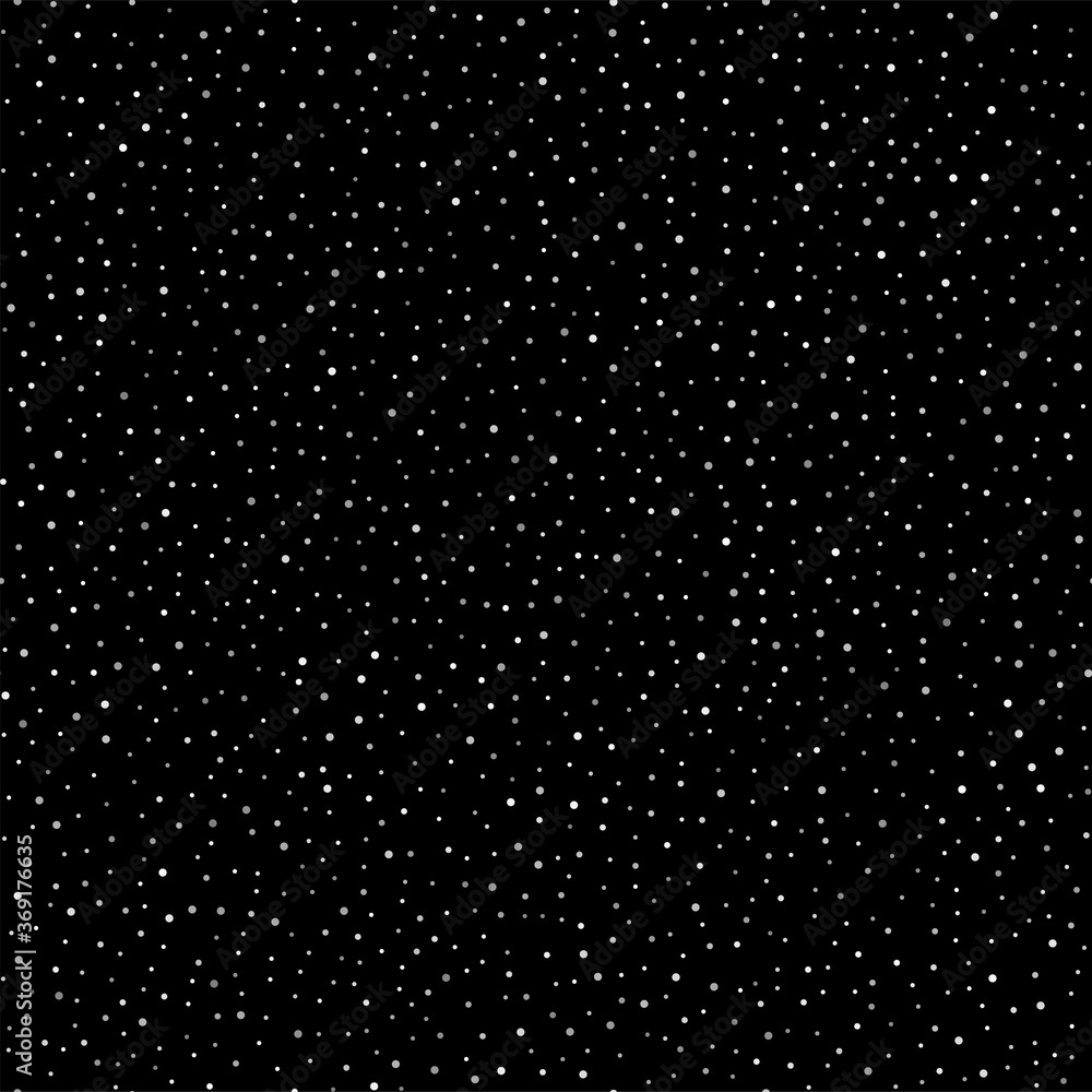 Seamless pattern with white dots on black background. Vector