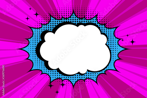 Vector illustration of a background from an explosion. Explosion bubble in the form of a comic book. Stock photo.