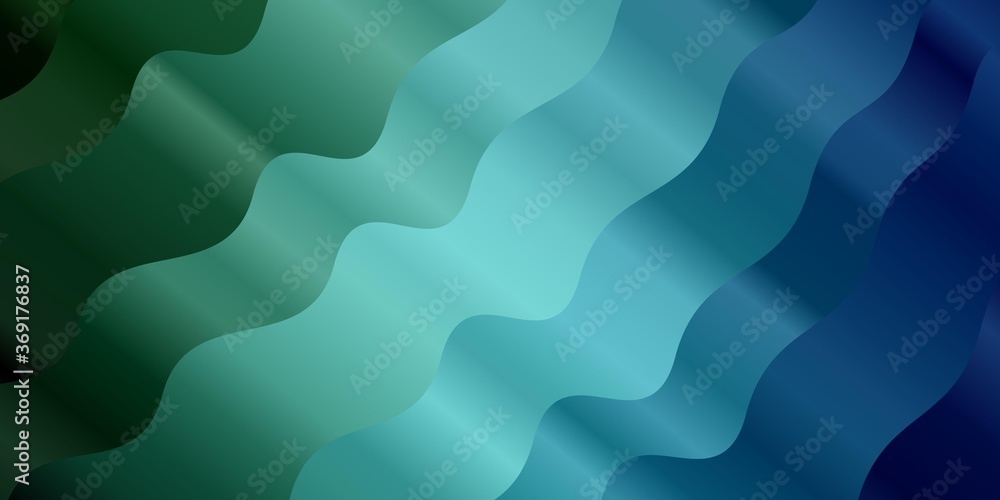 Light Blue, Green vector template with curved lines. Colorful illustration in circular style with lines. Pattern for busines booklets, leaflets Light Blue, Green vector template with curved lines. Colorful illustration in circular style with lines. Pattern for busines booklets, leaflets