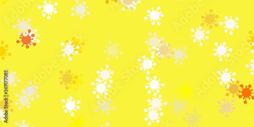 Light orange vector texture with disease symbols.