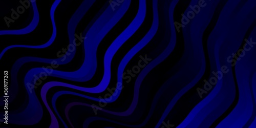 Dark Pink, Blue vector background with curved lines. Bright illustration with gradient circular arcs. Pattern for commercials, ads.