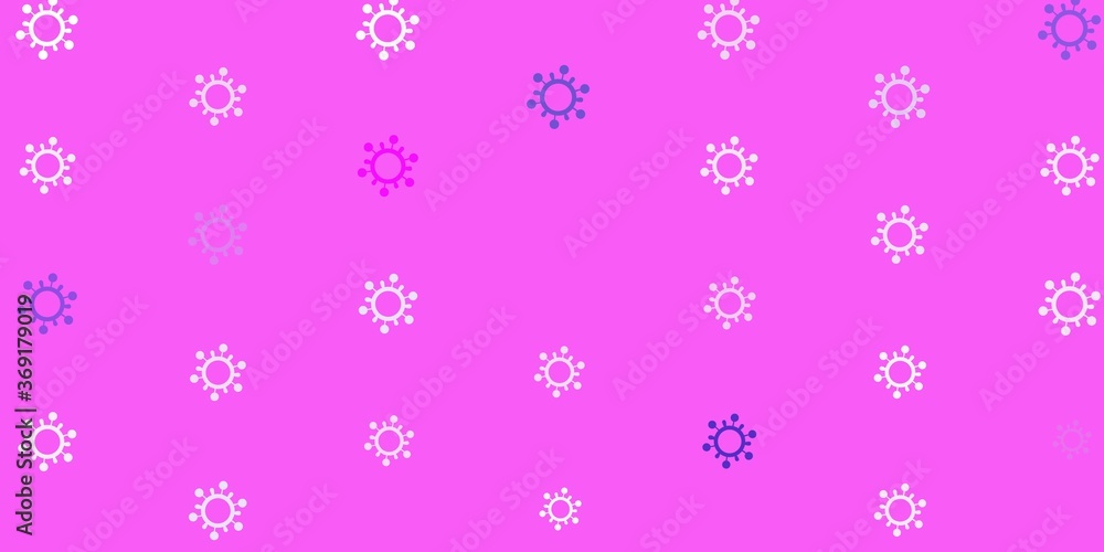 Light Pink vector template with flu signs. Light Pink vector template with flu signs.