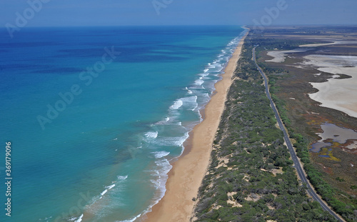 Aerials of the Ninety Mile Beach in Victoria Australia