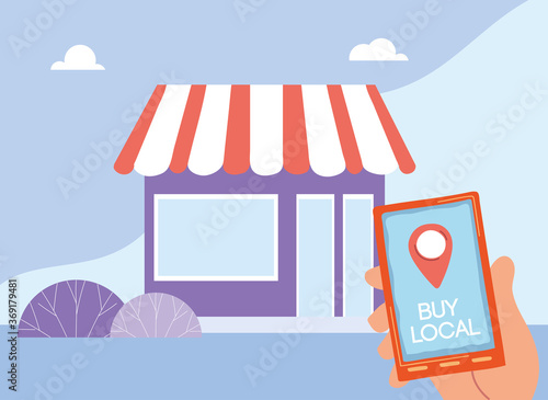 purchase at local businesses by mobile application