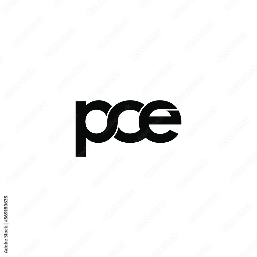 pce letter original monogram logo design