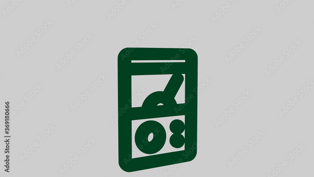 EQUIPMENT PRESSURE MEASURE made by 3D illustration of a shiny metallic sculpture with the shadow on light background. design and icon EQUIPMENT PRESSURE MEASURE made by 3D illustration of a shiny metallic sculpture with the shadow on light background. design and icon