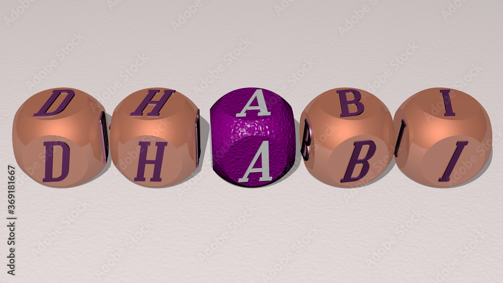 crosswords of DHABI arranged by cubic letters on a mirror floor, concept meaning and presentation. abu and arab crosswords of DHABI arranged by cubic letters on a mirror floor, concept meaning and presentation. abu and arab