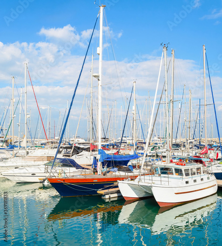 Yachts, motorboats, marina,...