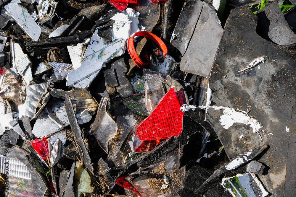 Obraz premium Car or motorcycle crash.