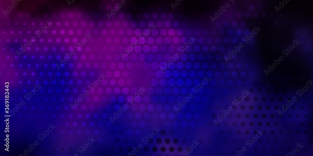 Dark Purple, Pink vector texture with disks. Illustration with set of shining colorful abstract spheres. Pattern for business ads.