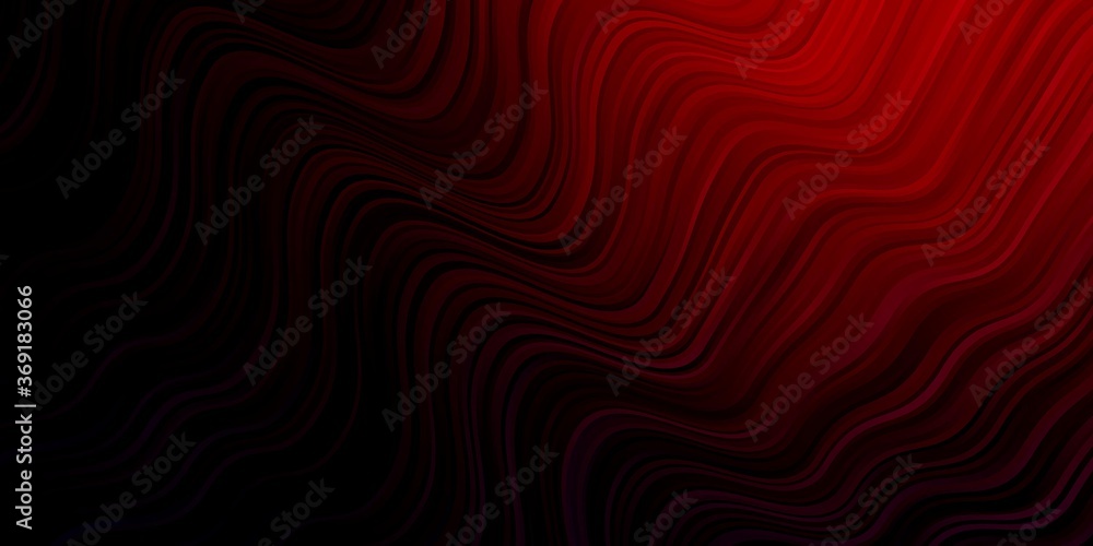 Dark Blue, Red vector background with wry lines. Gradient illustration in simple style with bows. Pattern for booklets, leaflets.