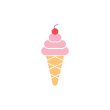 Ice cream icon design template vector isolated