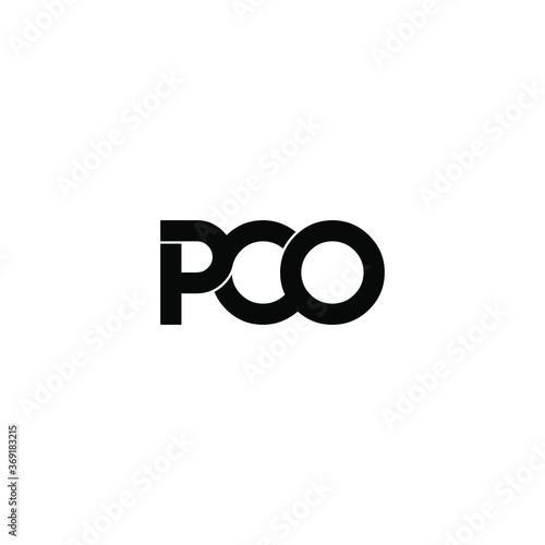 pco letter original monogram logo design